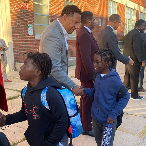 Back to school handshake
